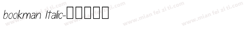bookman ltalic字体转换